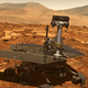 An artist’s concept of Opportunity on Mars